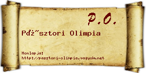 Pásztori Olimpia névjegykártya